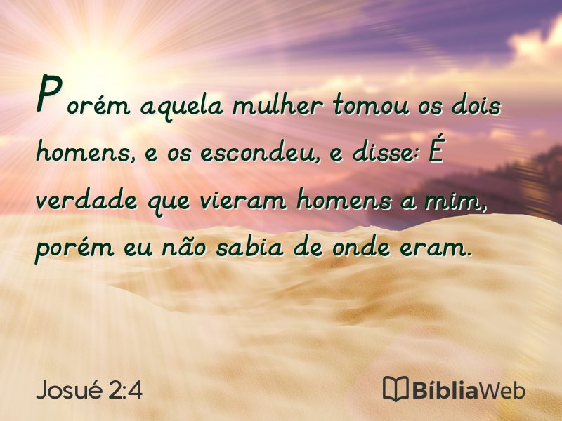 Josué 2:4 em imagem para compartilhar