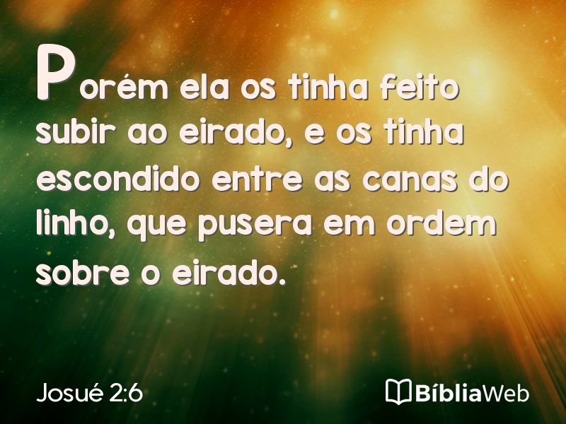 Josué 2:6 em imagem para compartilhar