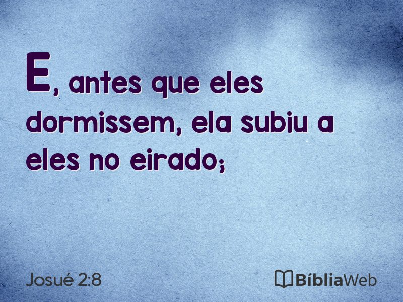 Josué 2:8 em imagem para compartilhar