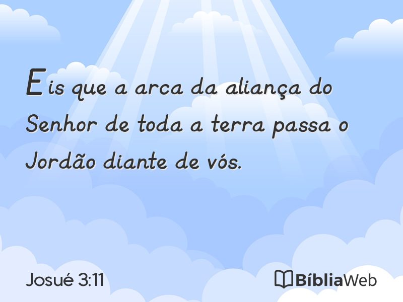 Josué 3:11 em imagem para compartilhar