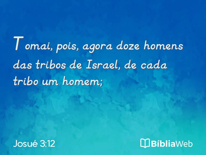 Josué 3:12 em imagem para compartilhar