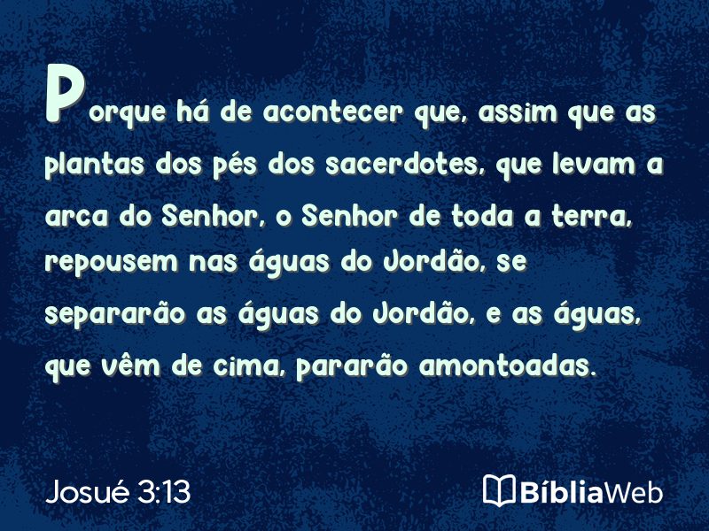 Josué 3:13 em imagem para compartilhar
