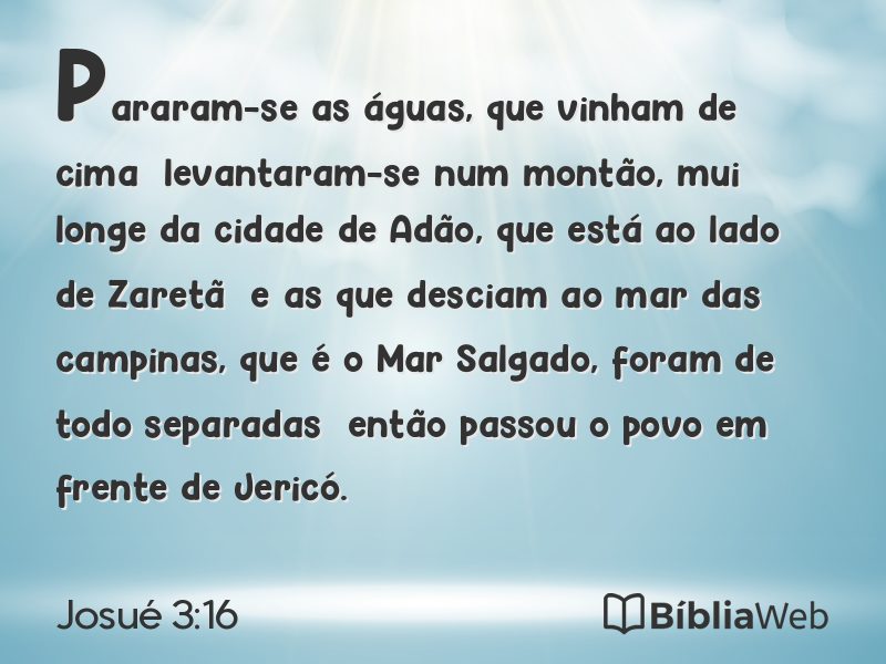 Josué 3:16 em imagem para compartilhar