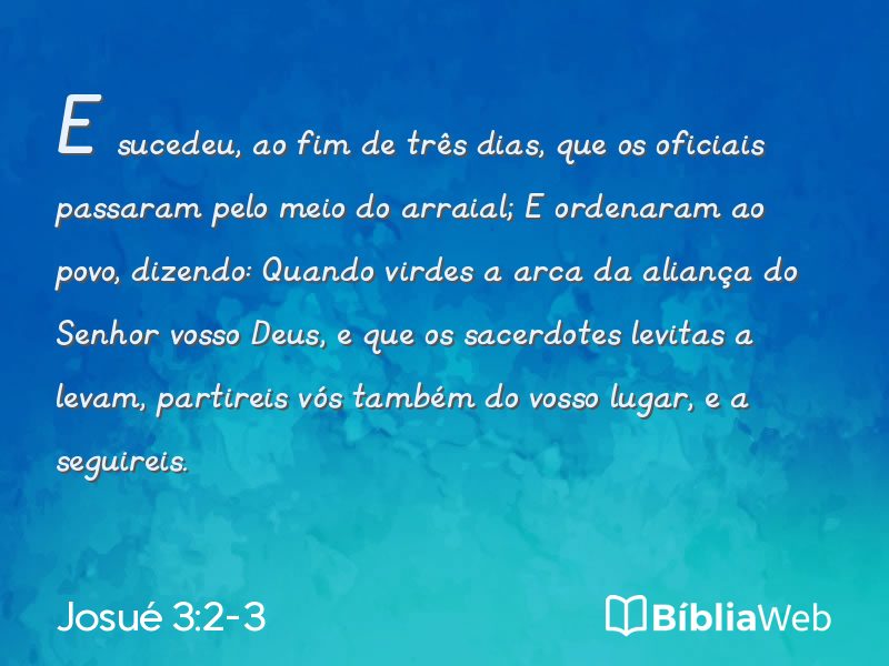 Josué 3:2-3 em imagem para compartilhar