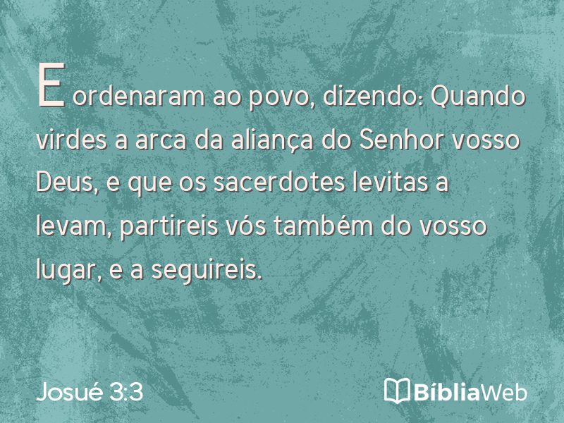 Josué 3:3 em imagem para compartilhar