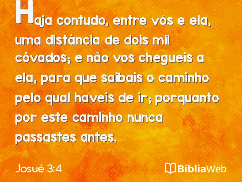 Josué 3:4 em imagem para compartilhar
