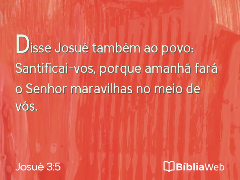 Josué 3:5 em imagem para compartilhar