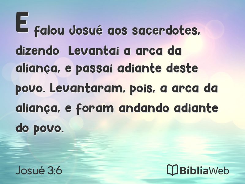 Josué 3:6 em imagem para compartilhar