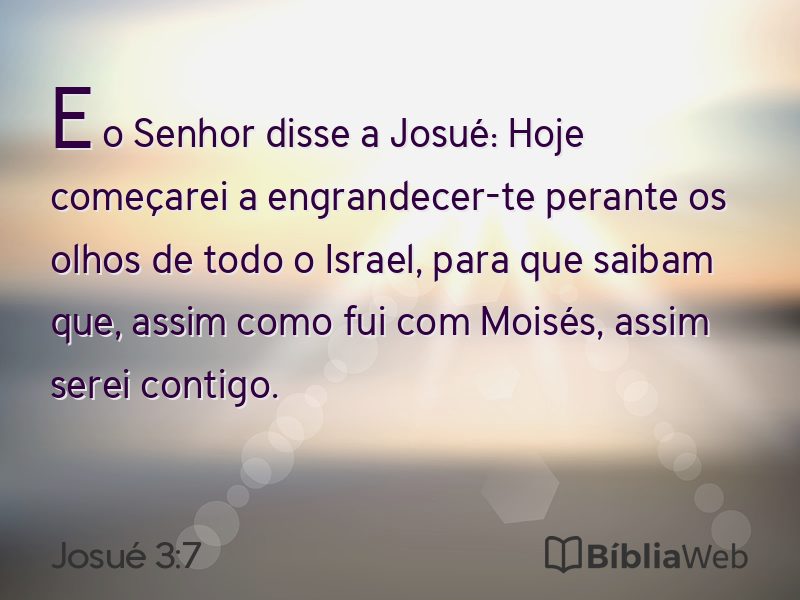 Josué 3:7 em imagem para compartilhar