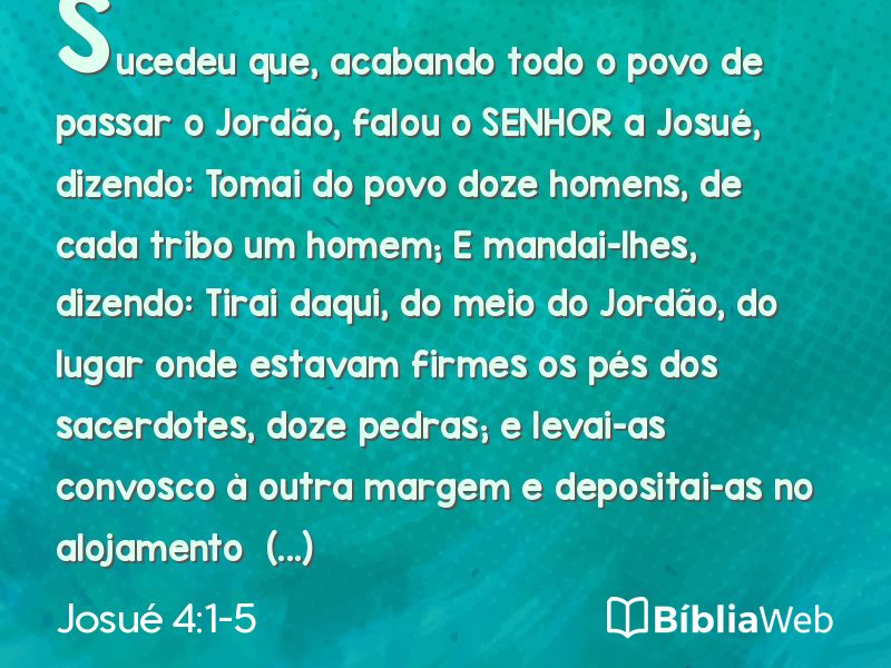 Josué 4:1-5 em imagem para compartilhar