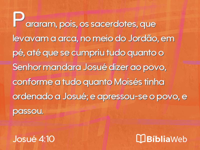 Josué 4:10 em imagem para compartilhar
