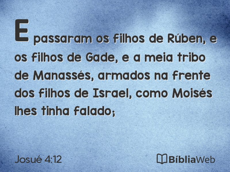 Josué 4:12 em imagem para compartilhar