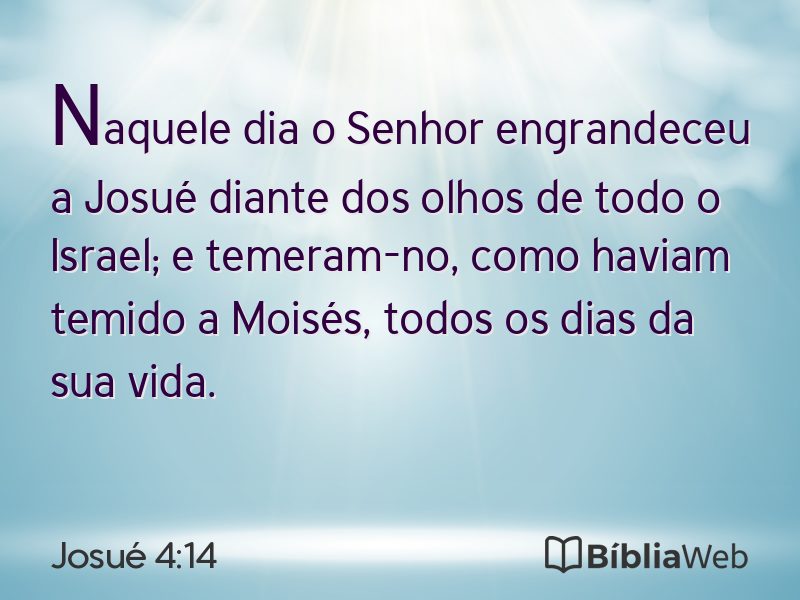 Josué 4:14 em imagem para compartilhar
