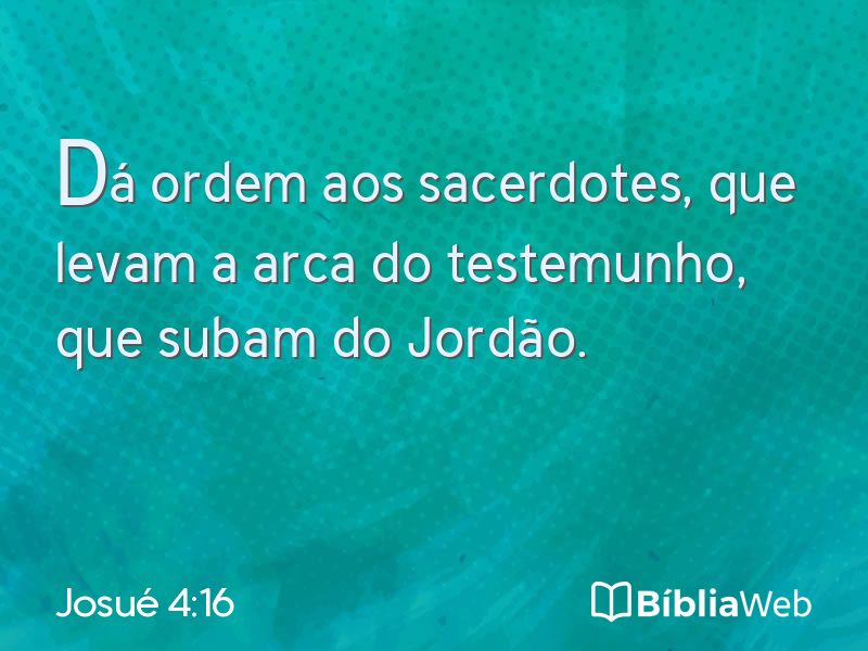 Josué 4:16 em imagem para compartilhar