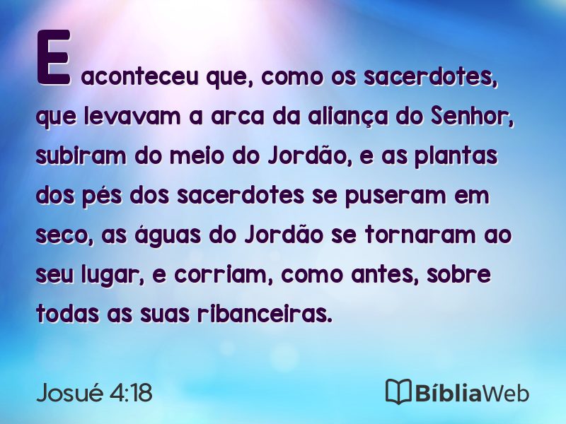 Josué 4:18 em imagem para compartilhar