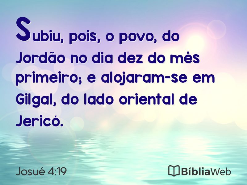 Josué 4:19 em imagem para compartilhar