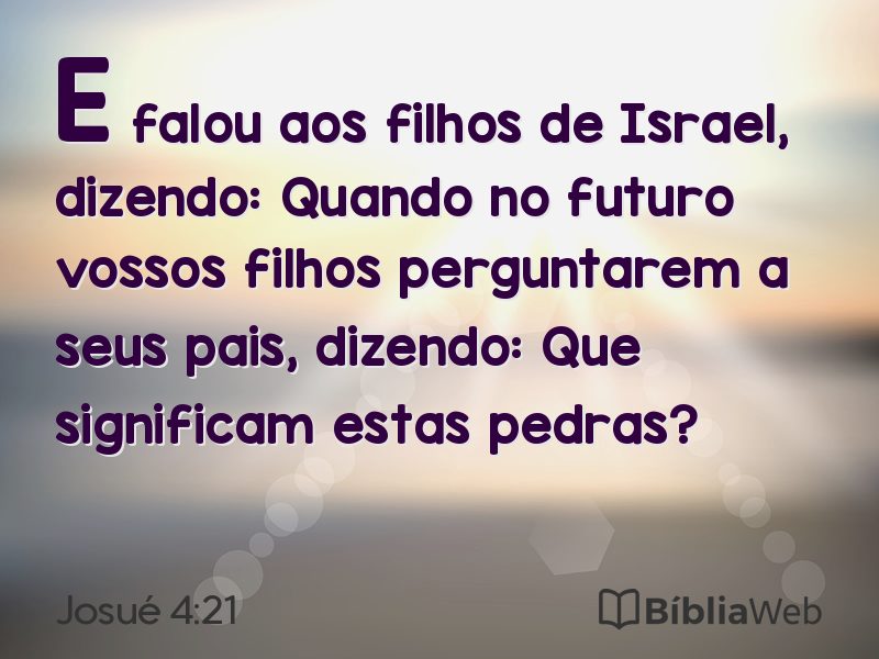 Josué 4:21 em imagem para compartilhar