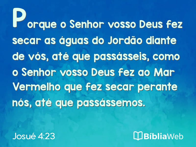 Josué 4:23 em imagem para compartilhar