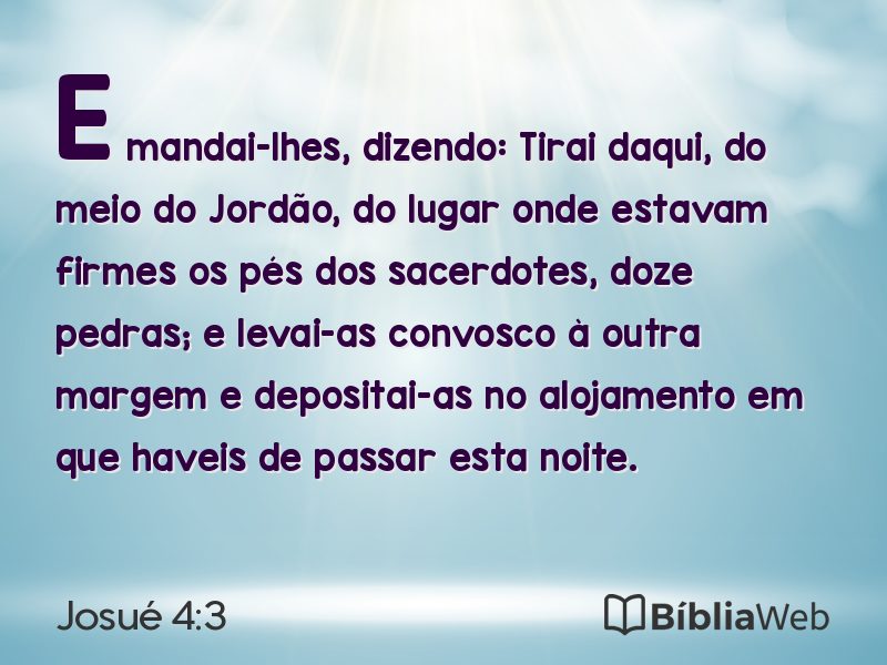 Josué 4:3 em imagem para compartilhar