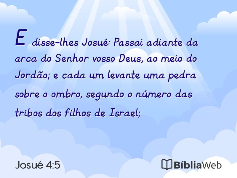 Josué 4:5 em imagem para compartilhar