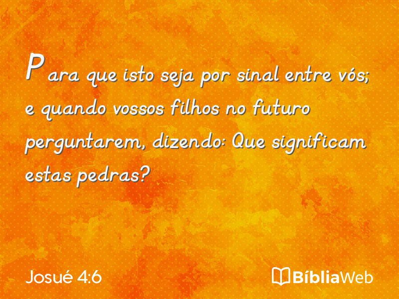 Josué 4:6 em imagem para compartilhar
