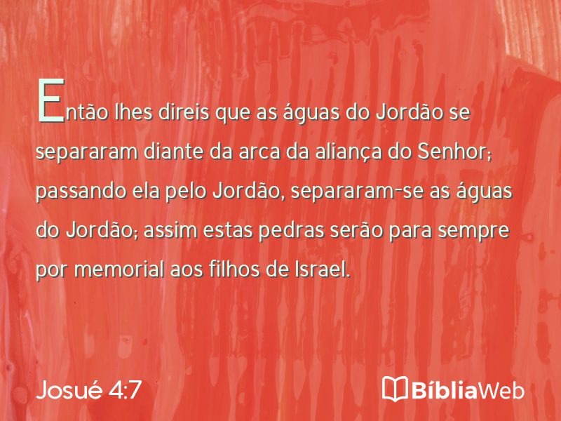 Josué 4:7 em imagem para compartilhar