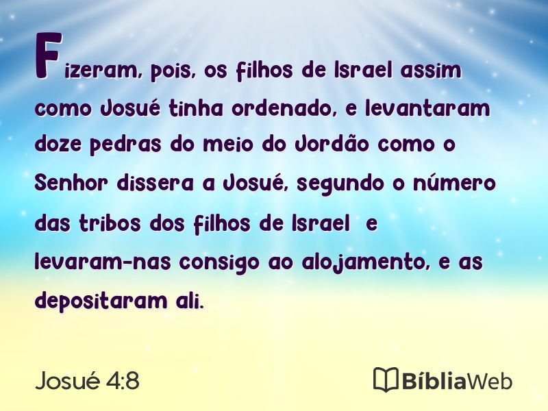 Josué 4:8 em imagem para compartilhar