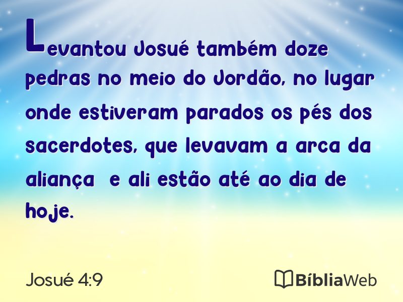 Josué 4:9 em imagem para compartilhar