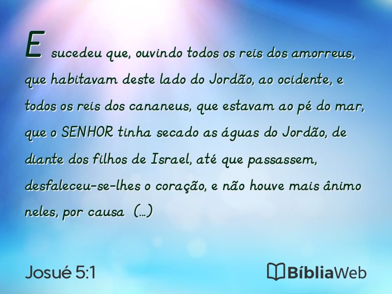 Josué 5:1 em imagem para compartilhar