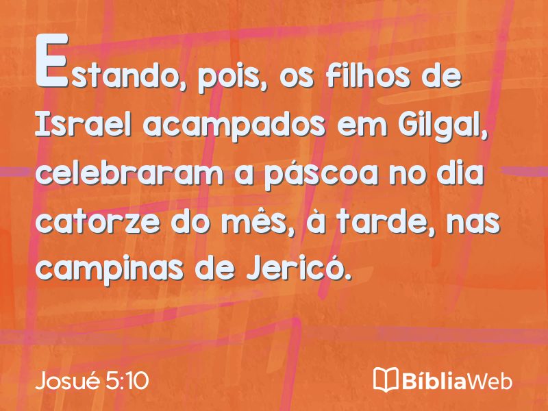 Josué 5:10 em imagem para compartilhar