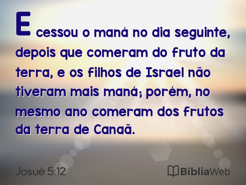 Josué 5:12 em imagem para compartilhar