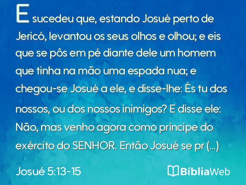 Josué 5:13-15 em imagem para compartilhar
