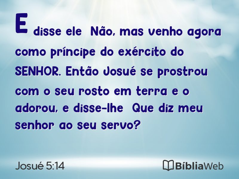Josué 5:14 em imagem para compartilhar