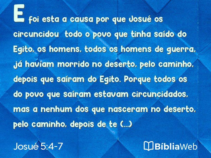 Josué 5:4-7 em imagem para compartilhar