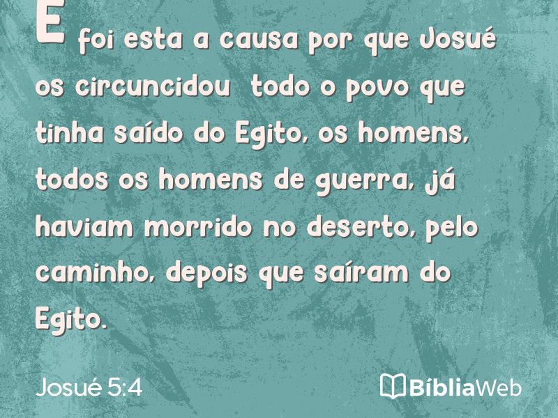 Josué 5:4 em imagem para compartilhar