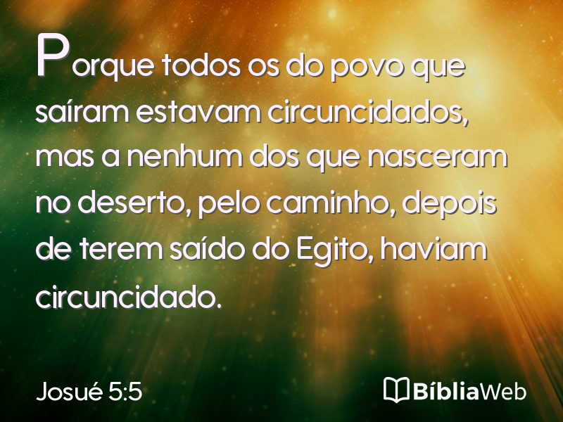 Josué 5:5 em imagem para compartilhar