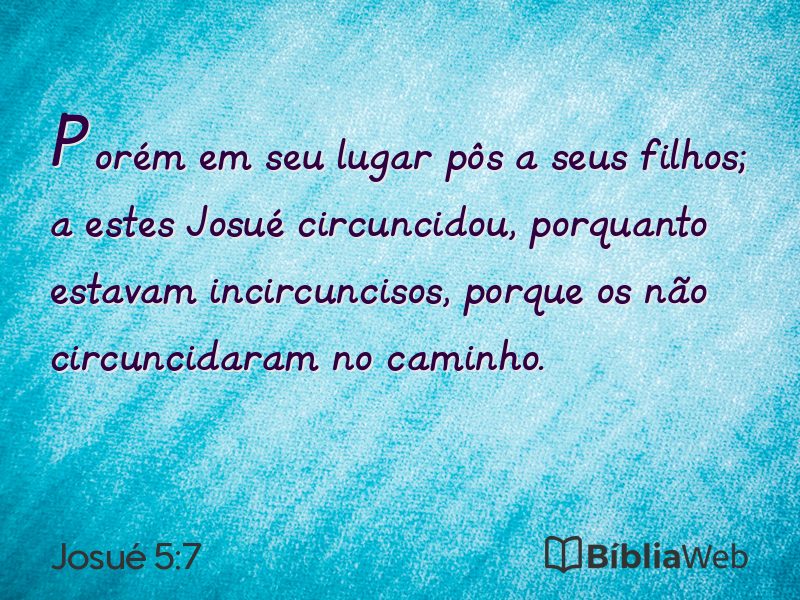 Josué 5:7 em imagem para compartilhar