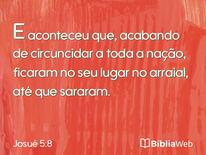 Josué 5:8 em imagem para compartilhar