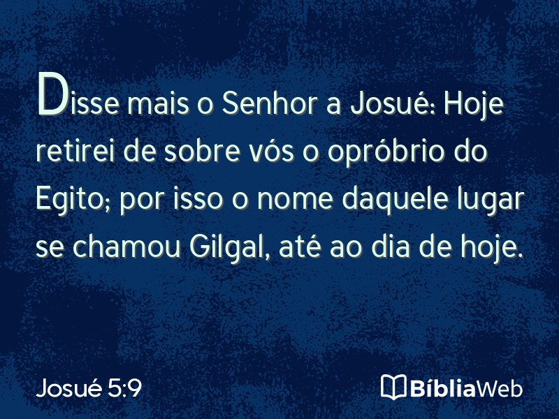 Josué 5:9 em imagem para compartilhar