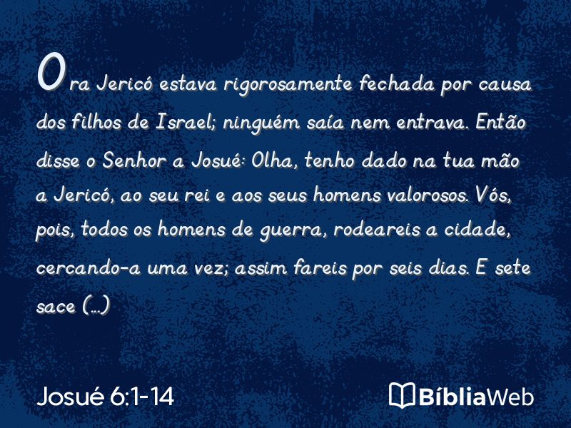 Josué 6:1-14 em imagem para compartilhar