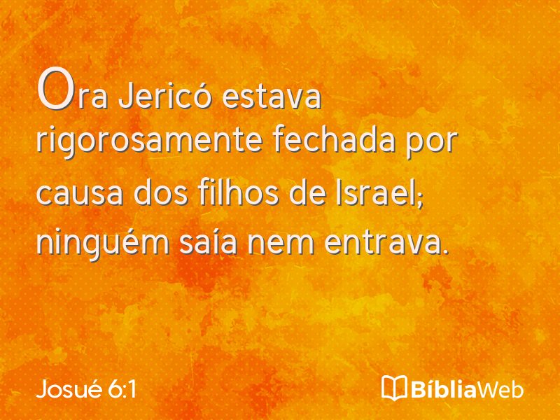 Josué 6:1 em imagem para compartilhar