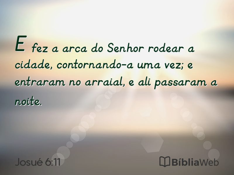 Josué 6:11 em imagem para compartilhar