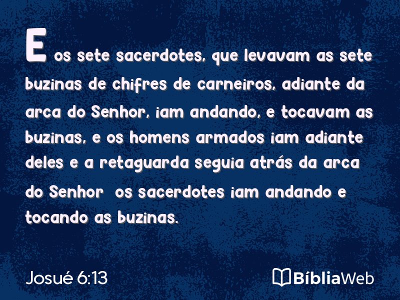 Josué 6:13 em imagem para compartilhar