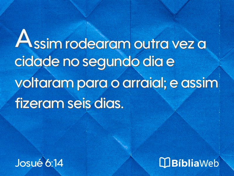 Josué 6:14 em imagem para compartilhar