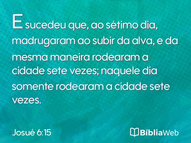 Josué 6:15 em imagem para compartilhar