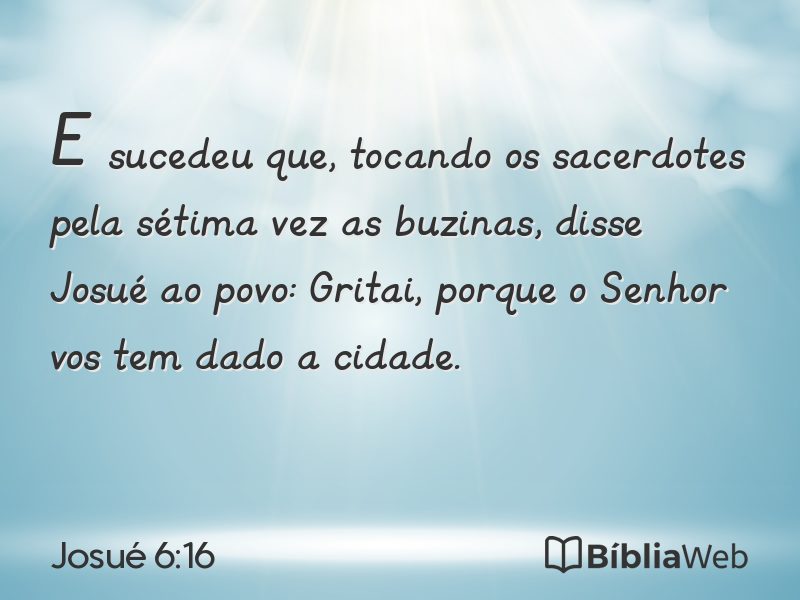 Josué 6:16 em imagem para compartilhar