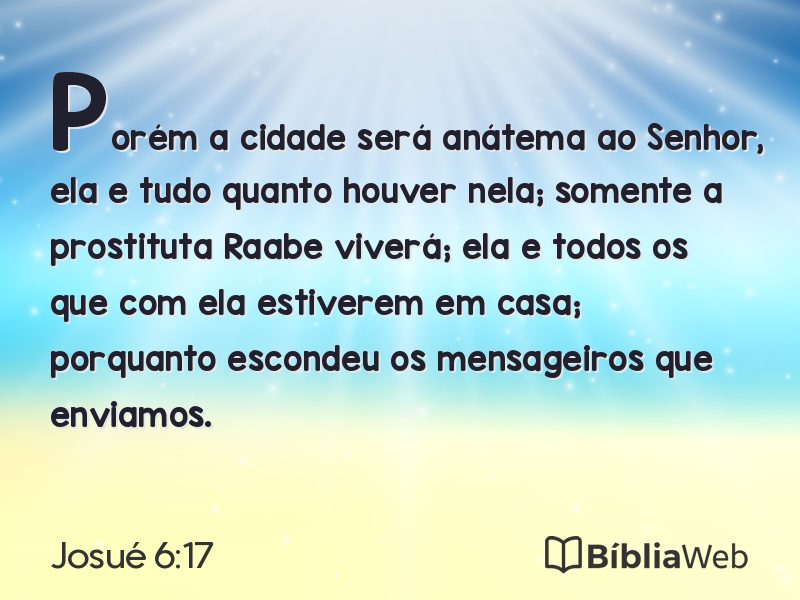 Josué 6:17 em imagem para compartilhar