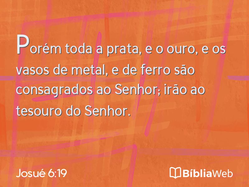 Josué 6:19 em imagem para compartilhar