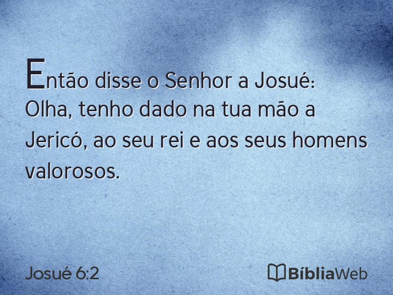 Josué 6:2 em imagem para compartilhar