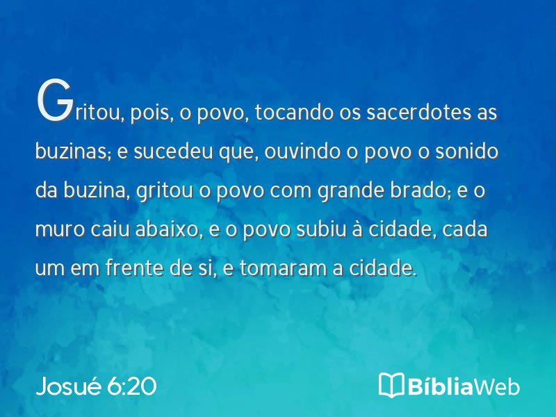 Josué 6:20 em imagem para compartilhar